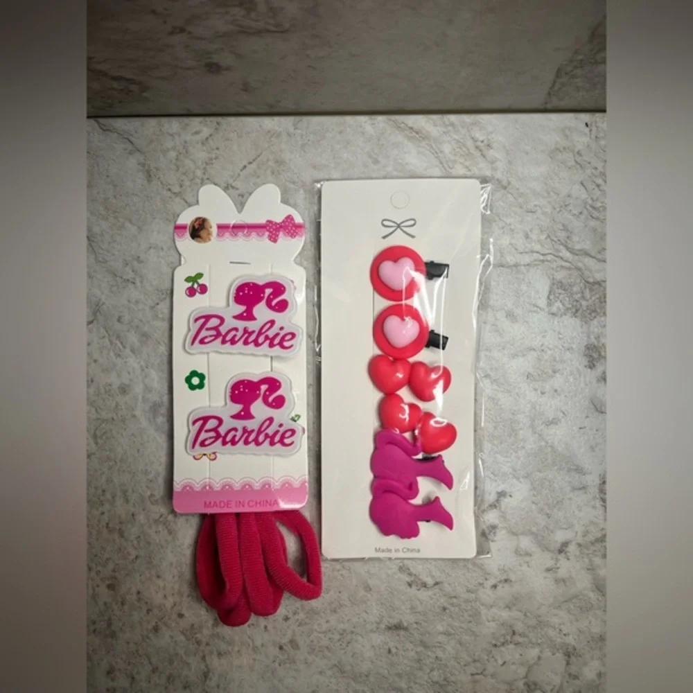 Barbie Pink Hair Accessories Set